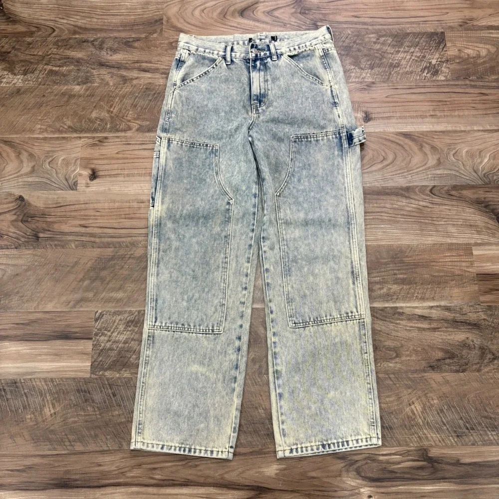 Vintage Y2K PacSun Baggy Carpenter Jeans Mens 32x30 Double Knee Denim Workwear